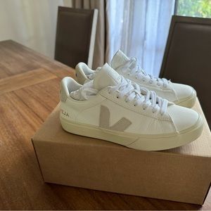 VEJA Campo suede-trimmed leather sneakers